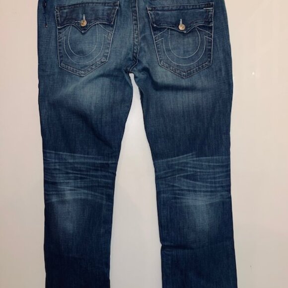 True Religion Jeans, Blue, Size 40, Bluish Grey, Straight Leg - Picture 4 of 5